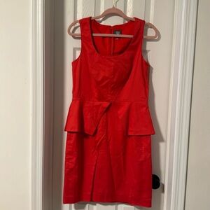 Vince Camuto sleeveless red dress.